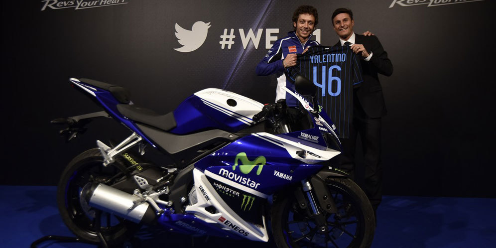 Valentino Rossi dan Javier Zanetti