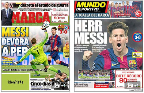 Headline Marca dan Mundo Deportivo.