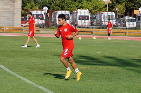 Evan Dimas berlatih bersama tim LLagostera