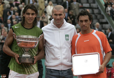 Rafael Nadal bersam Zidane.