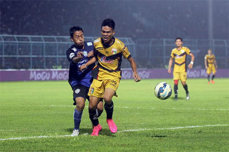 Yogi Rahadian saat lawan Arema