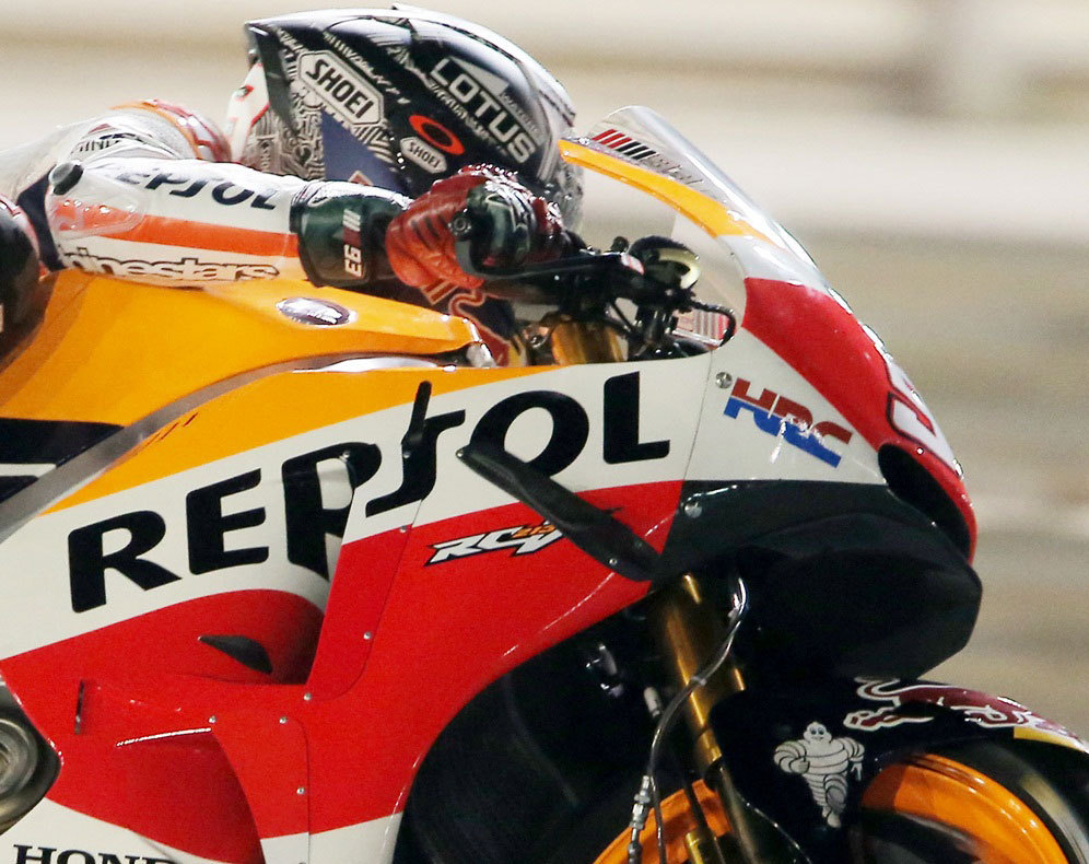 Marc Marquez dengan winglet pada RC213V miliknya (c) HRC