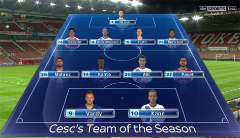 Best XI Premier League versi Fabregas.