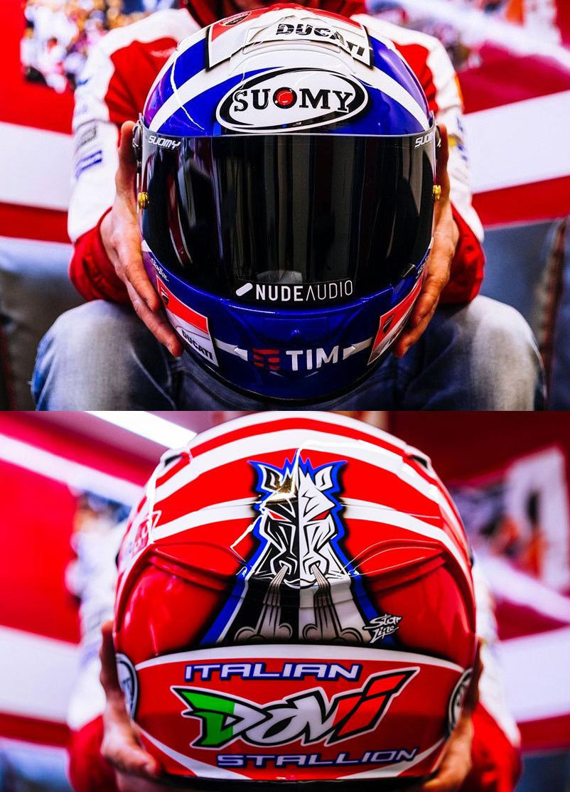 Italian Dovi Stallion, tema spesial helm Andrea Dovizioso di MotoGP Italia 2016. (c) Facebook/Andrea Dovizioso