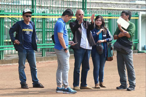 Rombongan PT GTS sidak Stadion Petrokimia Gresik