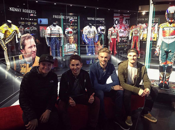 Jack Miller, Jorge Lorenzo, Leon Camier dan Chaz Davies di peresmian World Champions 99. (c) MotoGP