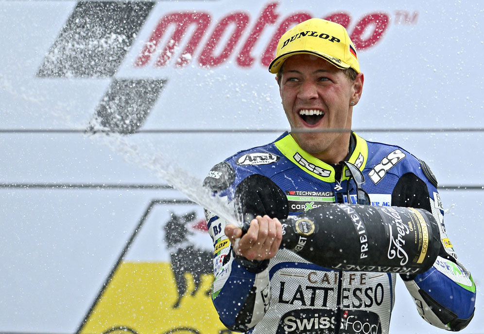 Dominique Aegerter (c) AFP