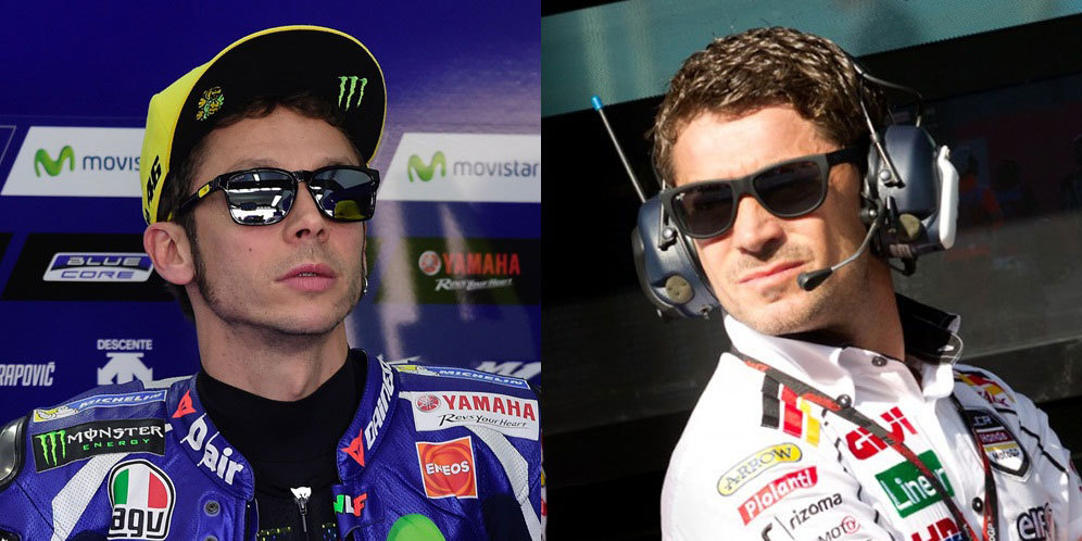 Valentino Rossi dan Lucio Cecchinello (c) AFP/MotoGP
