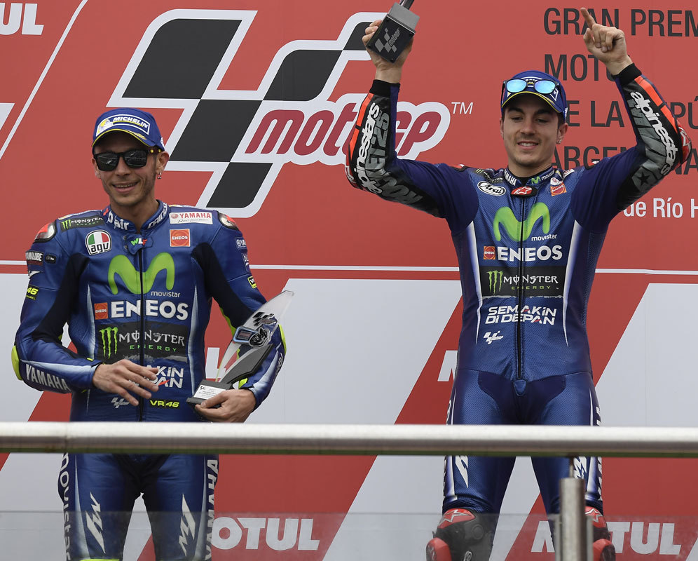 Valentino Rossi dan Maverick Vinales (c) Yamaha