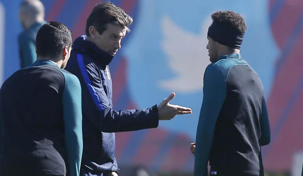 Juan Carlos Unzue bersama Neymar