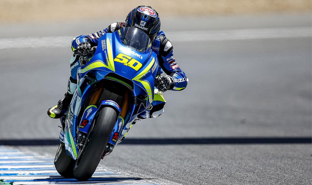 Sylvain Guintoli di atas GSX-RR di Jerez. (c) Suzuki Racing