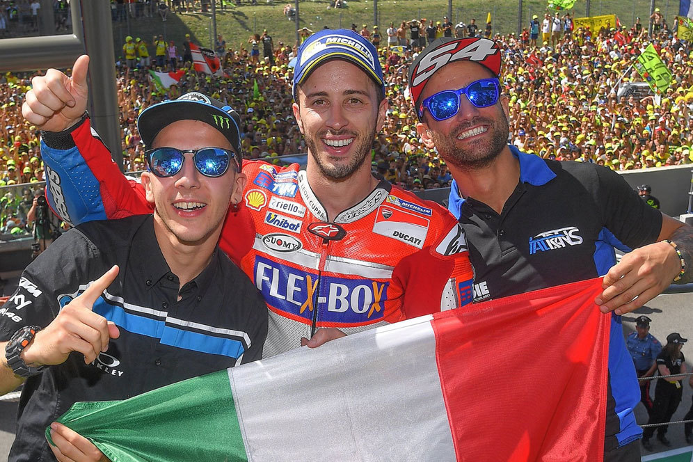 Andrea Migno, Andrea Dovizioso, Mattia Pasini (c) SBK News