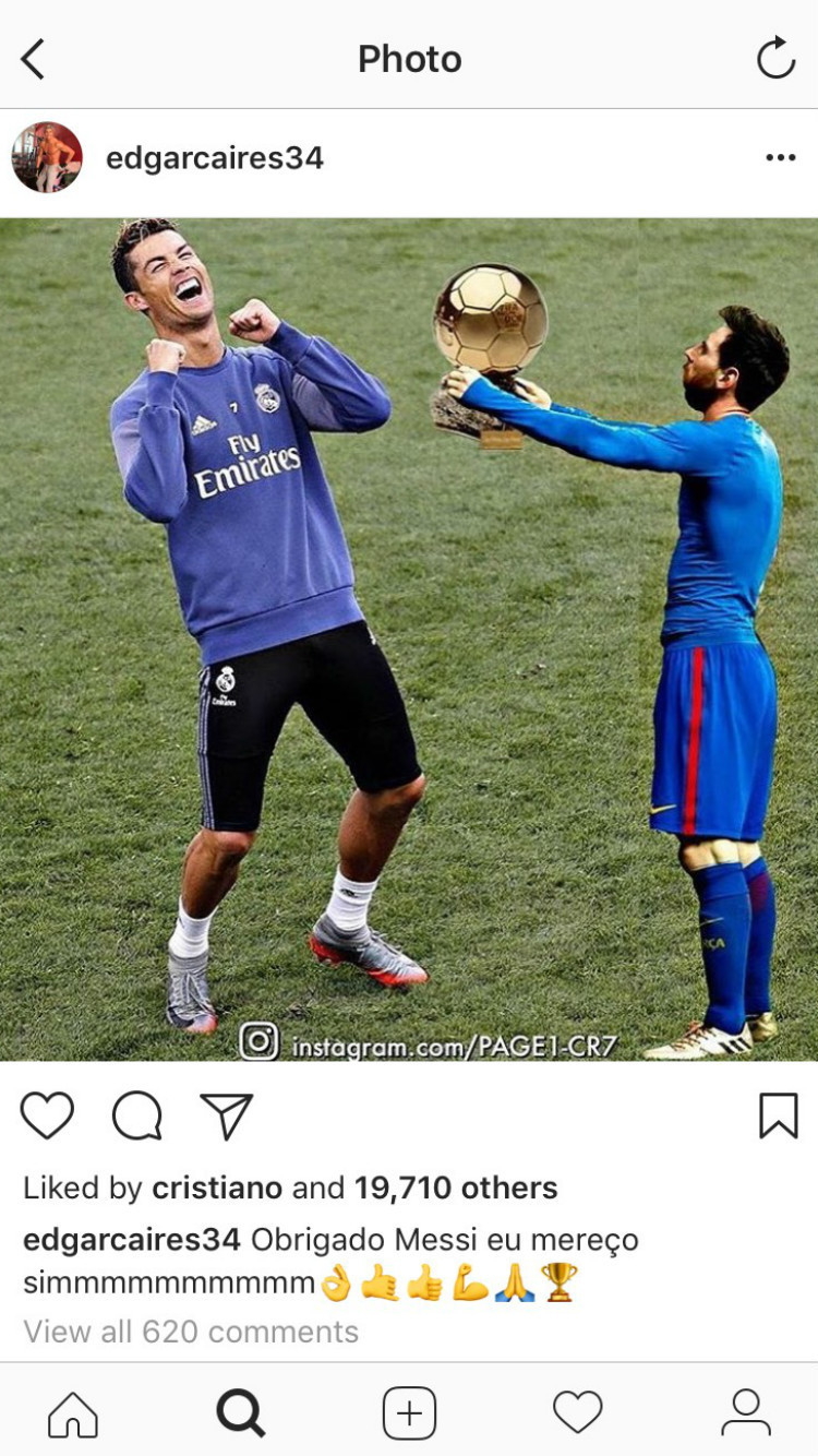 Ronaldo Beri Like Untuk Meme Messi Bolanet