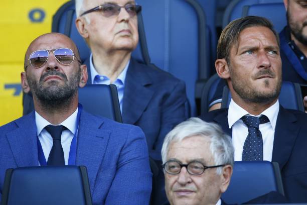 Monchi dan Totti di Atleti Azzurri d'Italia (c) AFP