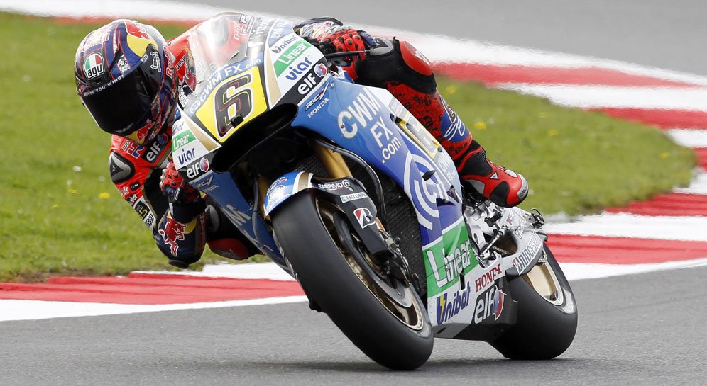 Stefan Bradl saat masih membela LCR Honda di MotoGP 2014. (c) AFP