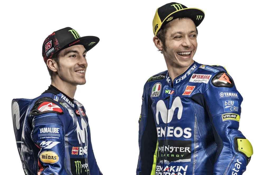 Maverick Vinales dan Valentino Rossi (c) Yamaha