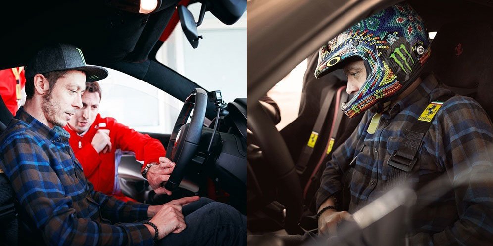 Valentino Rossi mengendarai Ferrari 488 Pista (c) Ferrari