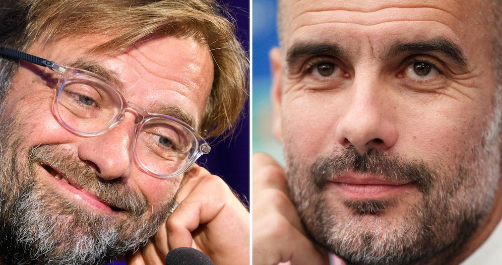 Jurgen Klopp dan Pep Guardiola.