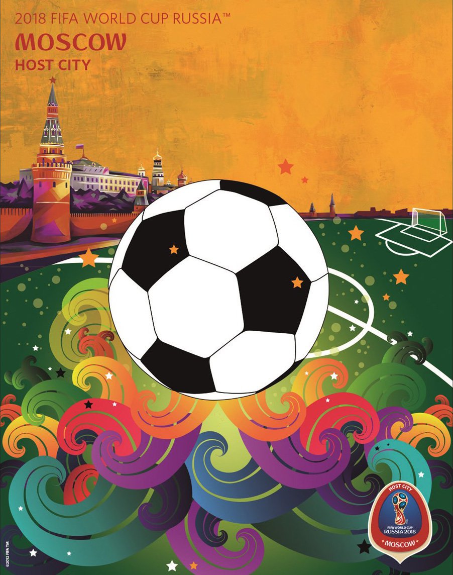 Poster kota Moskow untuk Piala Dunia 2018