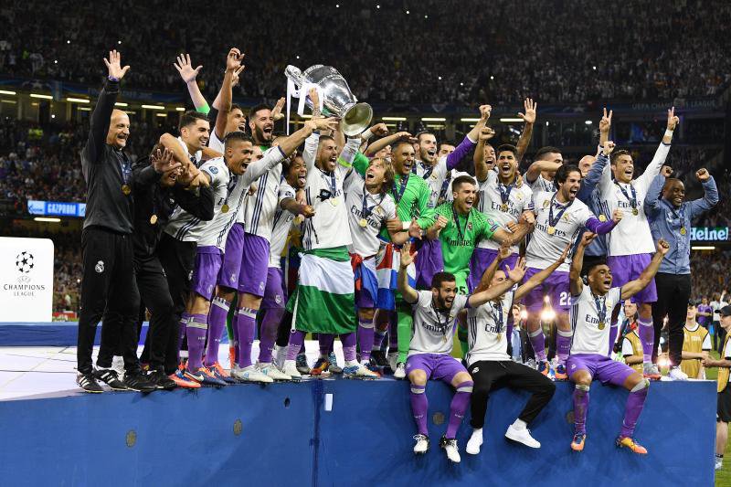 Selebrasi Real Madrid saat juara Liga Champions 2017