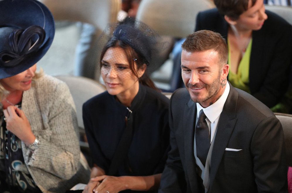 David Beckham dan Victoria Beckham menghadiri Royal Wedding Kerajaan Inggris