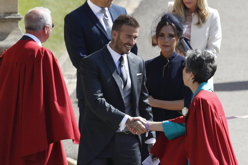 David Beckham dan Victoria Beckham menghadiri Royal Wedding Kerajaan Inggris