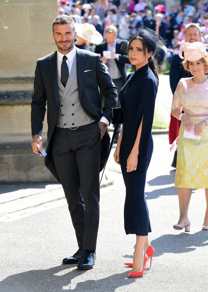 David Beckham dan Victoria Beckham menghadiri Royal Wedding Kerajaan Inggris