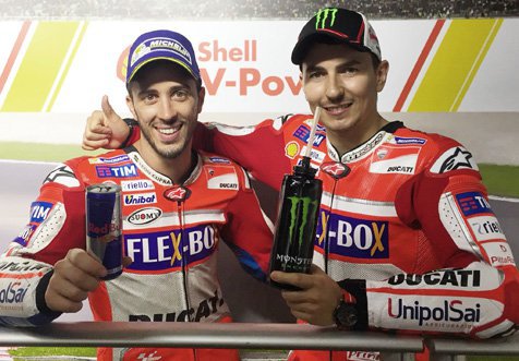 Andrea Dovizioso dan Jorge Lorenzo (c) Ducati