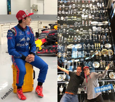 Marc Marquez di markas Red Bull Racing, Milton Keynes, Inggris. (c) Instagram/Marc Marquez
