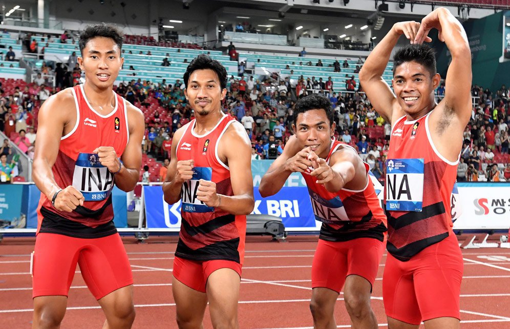Fadlin, Lalu Muhammad Zohri, Eko Rimbawan dan Bayu Kertanegara. (c) Inasgoc/Antara