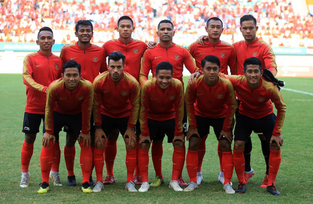 Tim Indonesia U-23 saat menghadapi UEA di Asian Games 2018. 