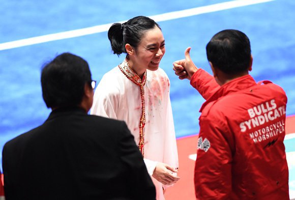 Lindswell Kwok mendapat selamat dari Presiden Jokowi.
