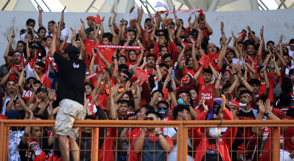 Dukungan suporter Indonesia untuk Timnas Indonesia U-23. (Antara)