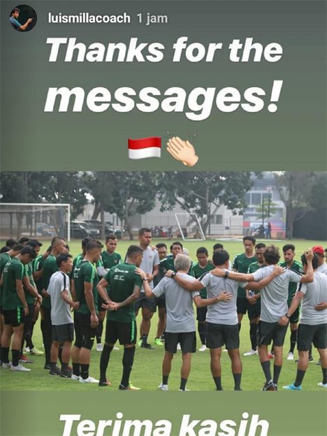 Insta Story Luis Milla (c) instagram/Luis Milla