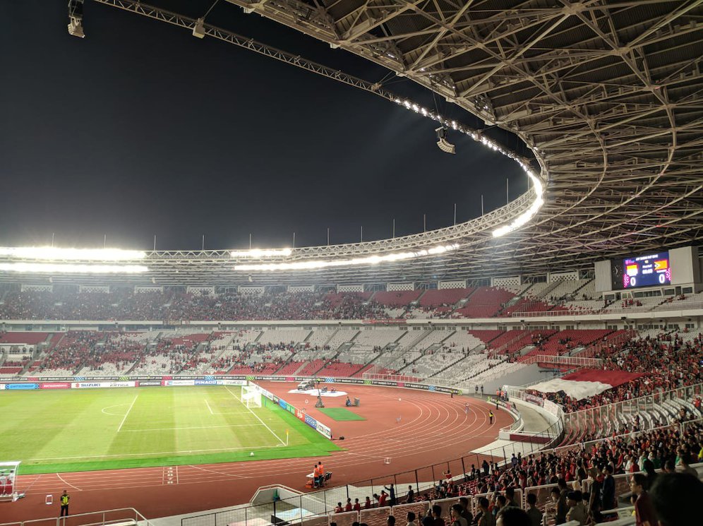 Suasana Stadion Utama Gelora Bung Karno pada pertandingan Indonesia vs Timor Leste (c) Fitri Apriani