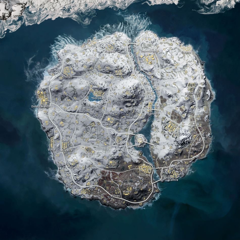 Map baru PUBG: Vikendi. (c) pubg.gamepedia.com