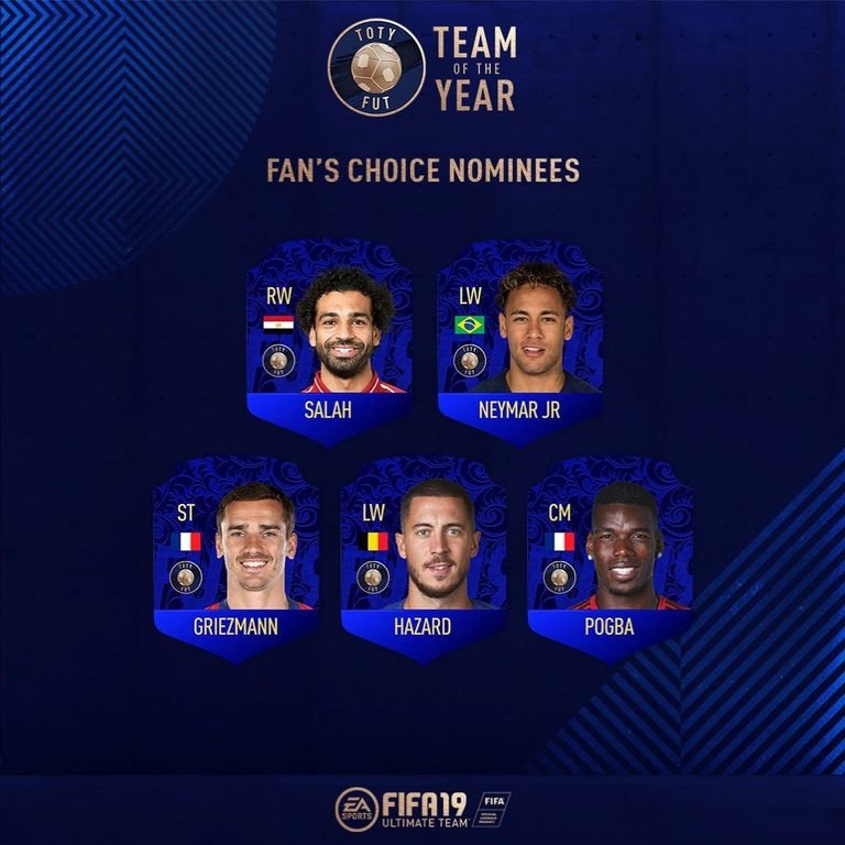 Nominasi Fan's Choice FIFA 19 TOTY 2018 (c) EA Sports