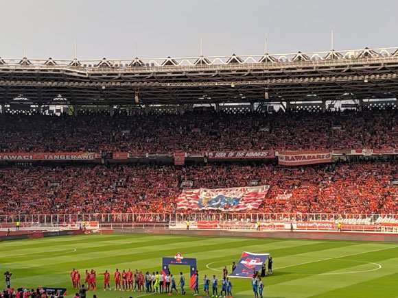 Suasana Stadion Utama Gelora Bung Karno pada Pertandingan Persija Jakarta vs Persib Bandung, Rabu (10/7) (c) Bola.net/Fitri Apriani