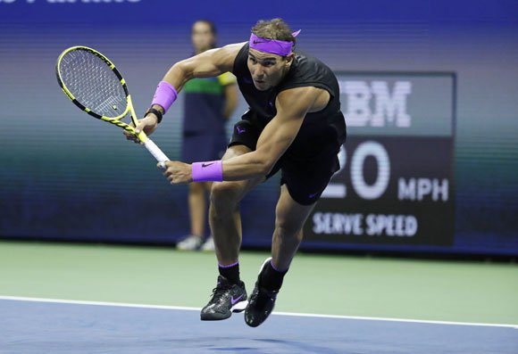 Petenis Spanyol, Rafael Nadal (c) AP Photo