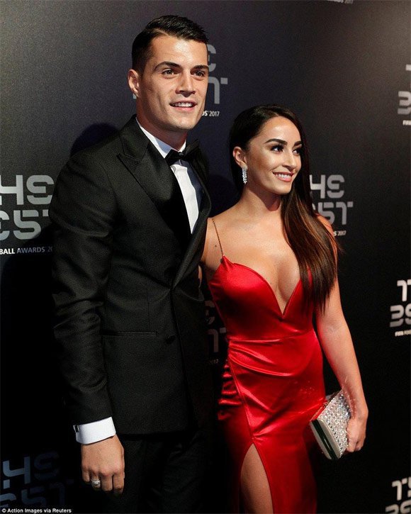 Granit Xhaka bersama Leonita Lekaj (c) instagram/granitxhaka