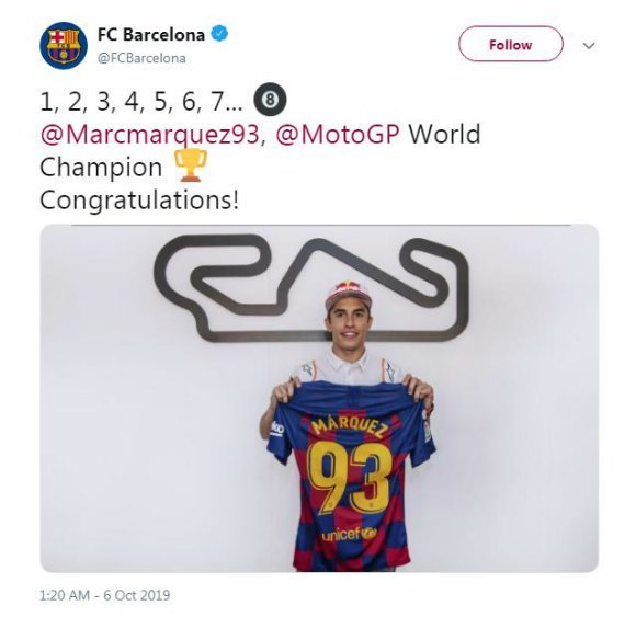  (c) Barcelona twitter