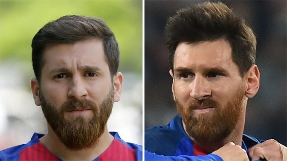 Reza Paratech dan Lionel Messi. (c) Bored Panda