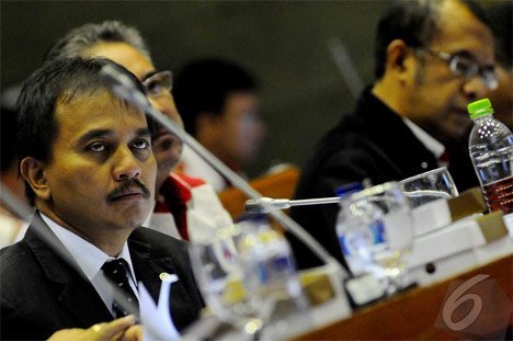 Roy Suryo saat mengikuti rapat kerja di DPR, Jakarta, Senin (25/8/2014) silam. (c) Liputan6.cm/Andrian M Tunay