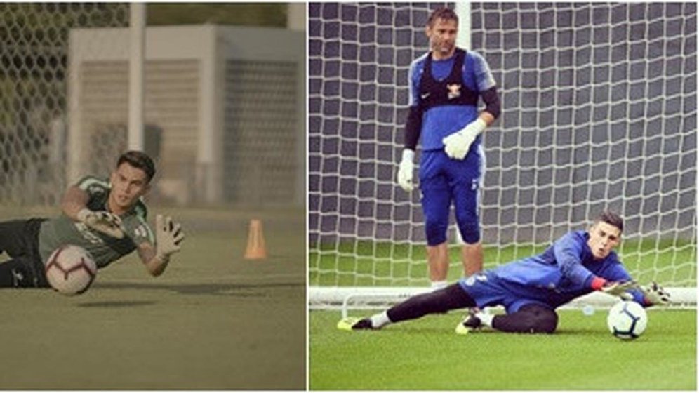 Kiper Timnas Indonesia U-22, Nadeo Argawinata yang disebut mirip dengan penjaga gawang Chelsea, Kepa Arrizabalaga. (c) Instagram/Nadeo Argawinata/ Kepa Arrizabalaga