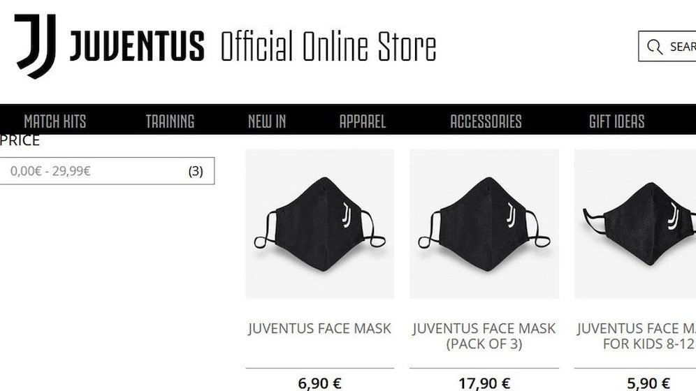 Juventus Jualan Masker. (c) Juvestore