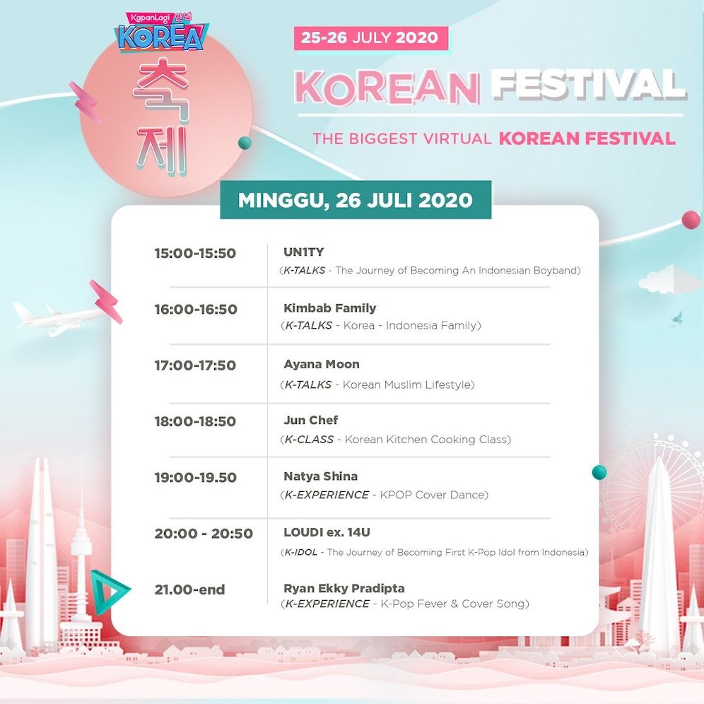 Jadwal Kapanlagi Korean Festival Day 2, 26 Juli 2020 (c) KLY