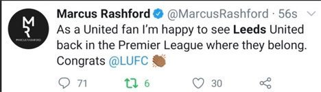 Tangkap layar Twitter Marcus Rashford (c) talkSPORT