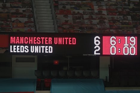 Manchester United menang besar dengan skor 6-2 atas Leeds United. (c) AP Photo
