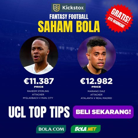 Rekomendasi investasi untuk hari kedua Kickstox Saham Bola Midweek 1. (c) kly