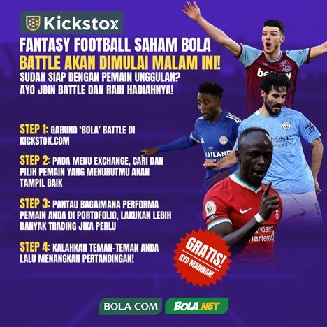 Langkah-langkah gabung dan bermain Kickstox Saham Bola. (c) Kickstox